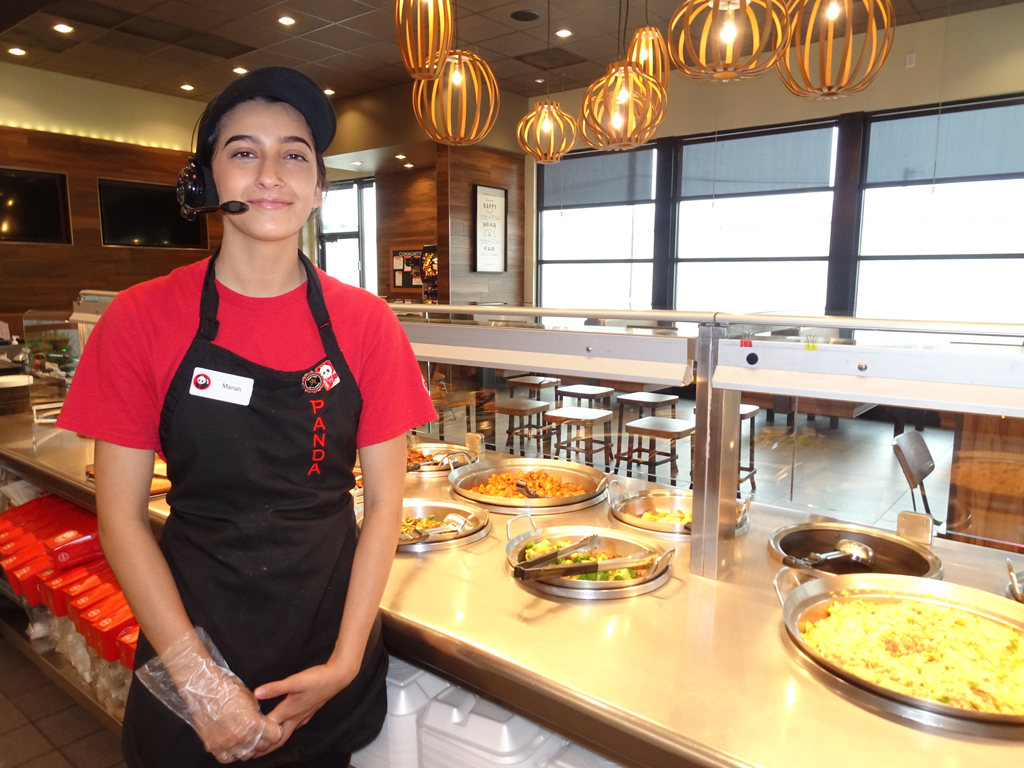 Mariah Canchola, 17, works at Panda Express in Marble Falls year-round.